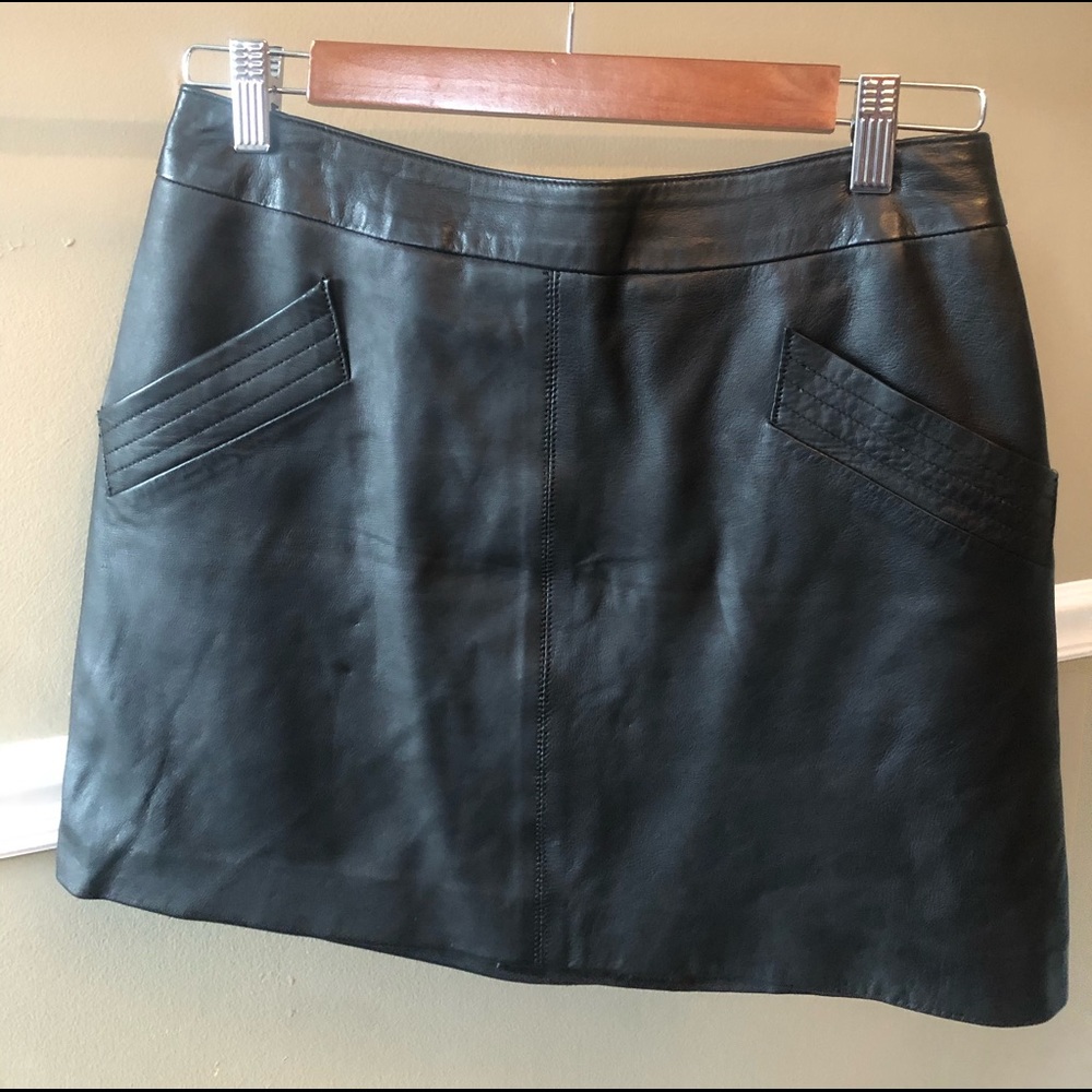 Zara leather mini skirt